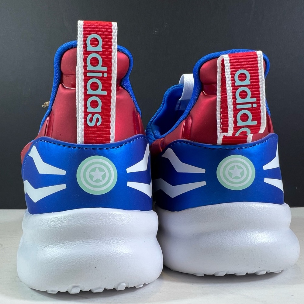 🆕 Adidas Marvel Captain America Lite Racer Adapt  7.0 Unisex Size:5 New With Box - Picture 10 of 17